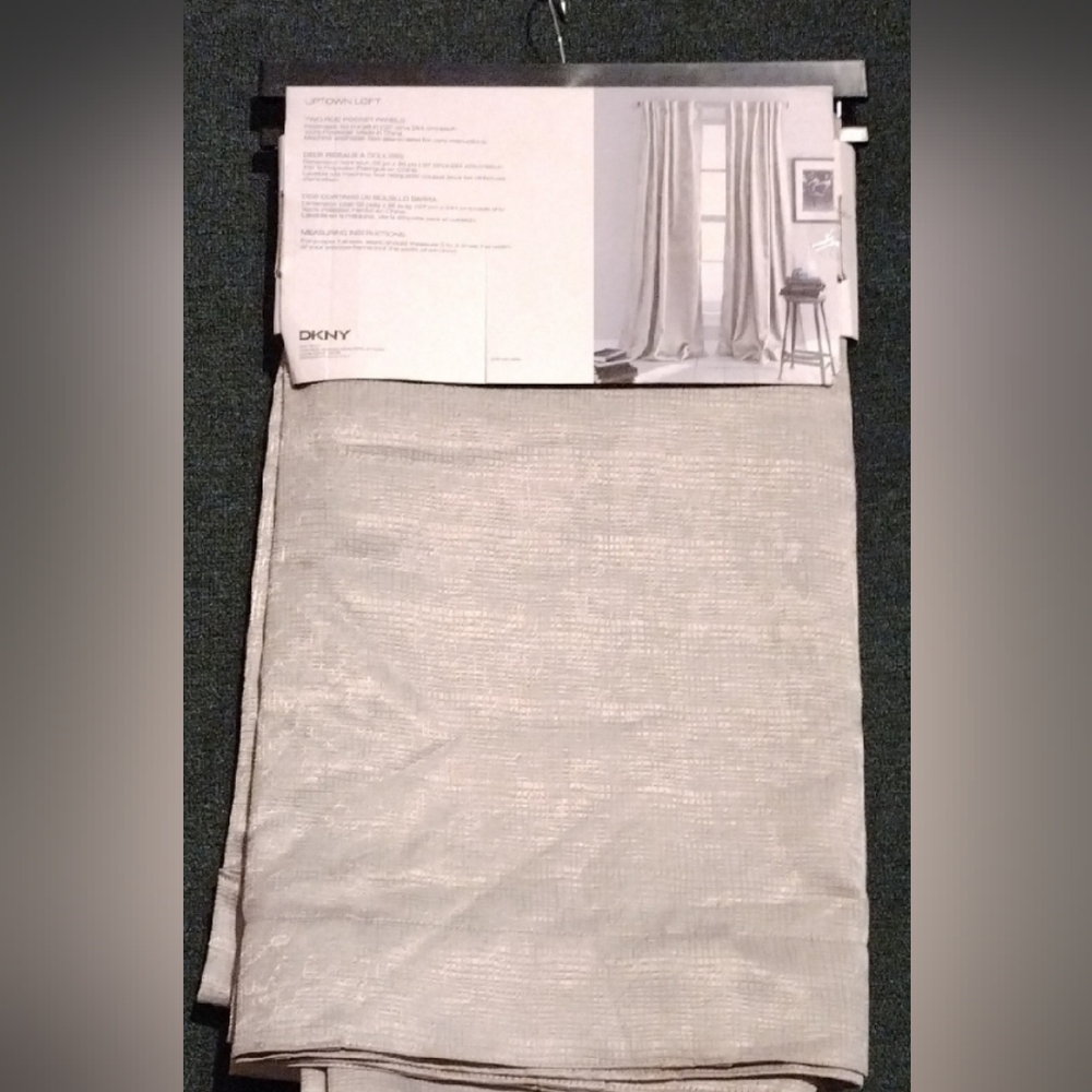 DKNY. Two Rod Pocket  Panels  Uptown Loft Room Darkening.